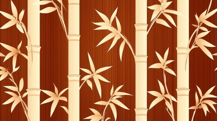 Elegant Bamboo Pattern on Wood Background Design