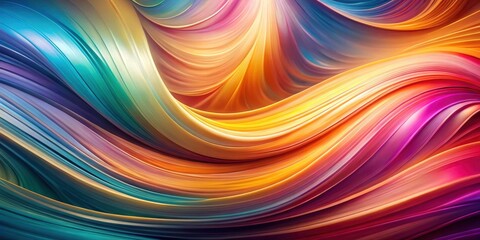 Abstract Swirling Vibrant Hues A Colorful, Dynamic Composition of Intertwined, Flowing Lines and Curves