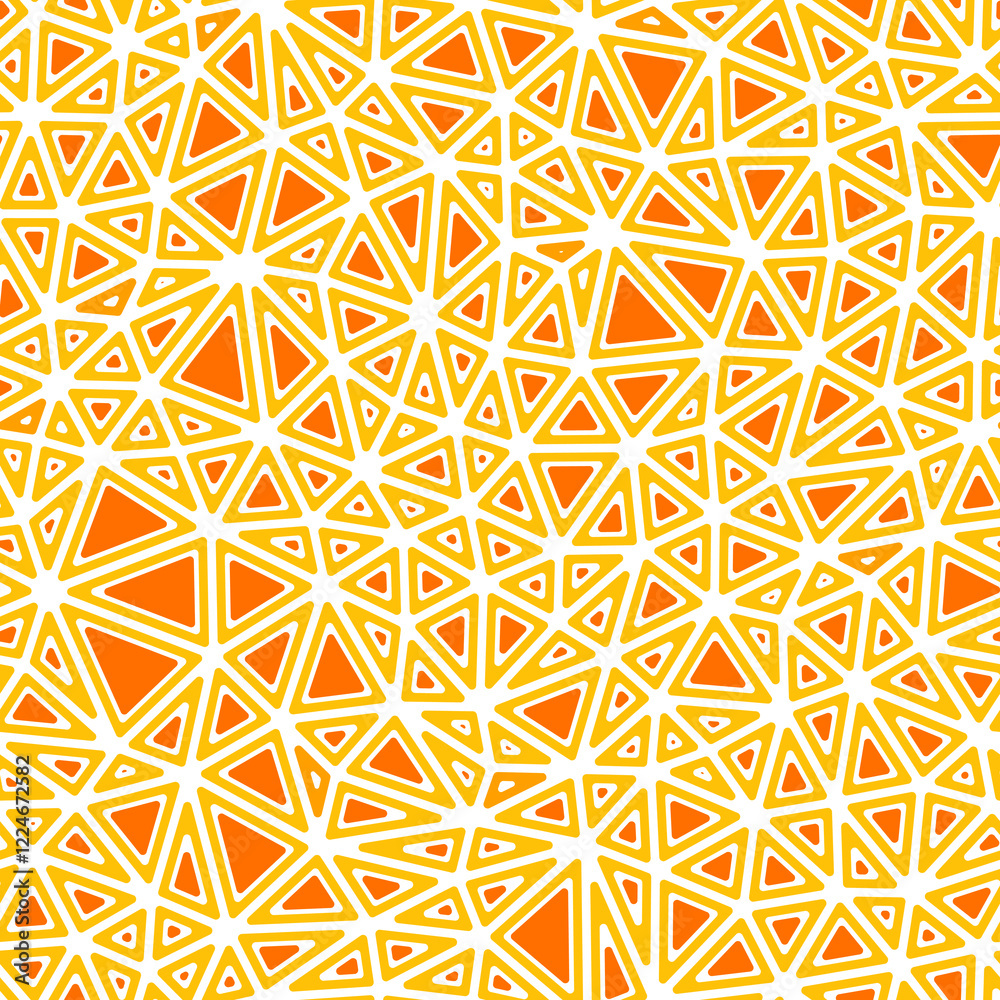 Poster abstract mosaic background. rounded solid shapes in frames. compact triangles size. single color ton