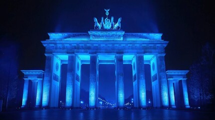 Obraz premium Brandenburg Gate in royal blue