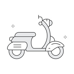 Urban Personal Mobility Scooter Vector Icon Design