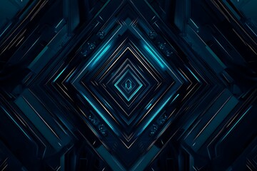 Abstract close-up of a glowing blue digital circuit board, showcasing intricate connections and technological design on a black background.
