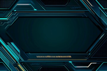 Obraz premium Abstract close-up of a glowing blue digital circuit board, showcasing intricate connections and technological design on a black background. 