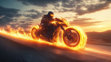 Flaming Motorcycle – The Ride of Fire