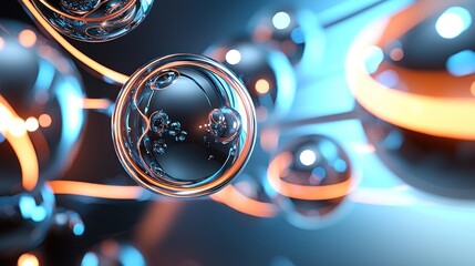 Fototapeta premium Abstract Glowing Spheres