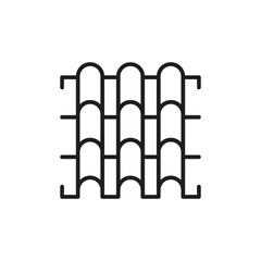This outline icon effectively represents roof construction, making it an excellent choice for visuals in the renovation industry and for design and branding in construction and building sectors