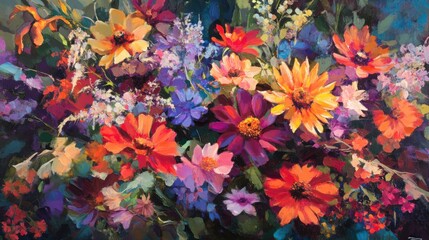 Backyard flowers. Generative AI
