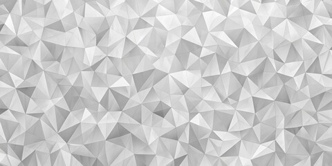 Abstract grayscale low-poly background texture with geometric shapes