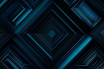 Obraz premium Abstract close-up of a glowing blue digital circuit board, showcasing intricate connections and technological design on a black background. 