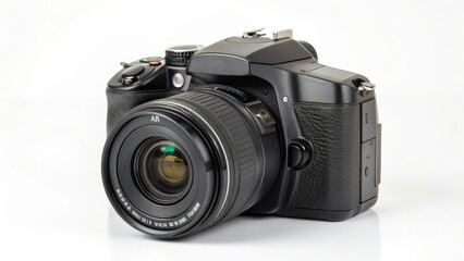 Fototapeta premium Black DSLR Camera with Lens