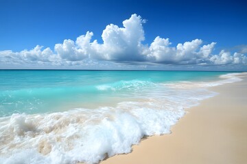 Obraz premium tropical beach with blue sky