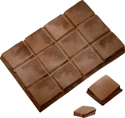 watercolor chocolate