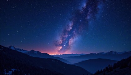 Fototapeta premium Vast, star-studded night sky, celestial expanse, stardust, glitter
