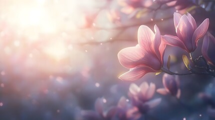 Fototapeta premium pink flowers in the garden