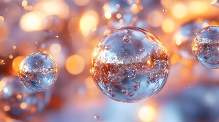 A Surreal Visual Experience of Liquid Chrome and Radiant Balls Blending in Imaginative Art
