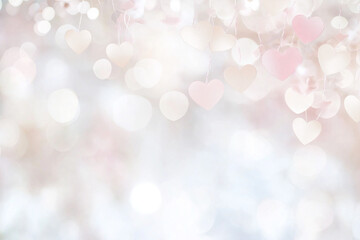 Obraz premium バレンタインのハート背景 Valentine's Day