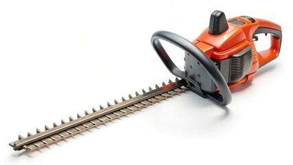 Fototapeta premium Electric Hedge Trimmer on White Background