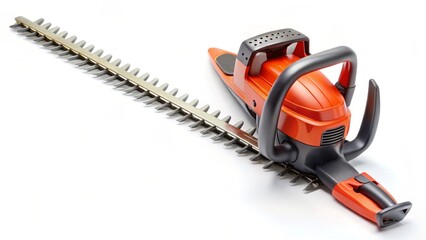Naklejka premium Orange Hedge Trimmer with Long Blade