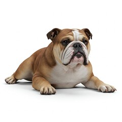 Fototapeta premium english bulldog isolated on white