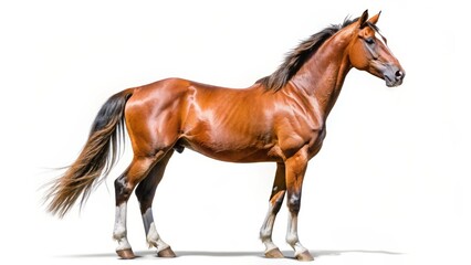 Naklejka premium Chestnut Horse Profile
