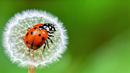 Fototapeta premium ladybug on a leaf