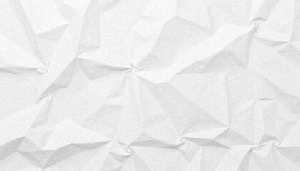 Obraz premium White crumpled paper, textured background Deep creases and folds , photography, document