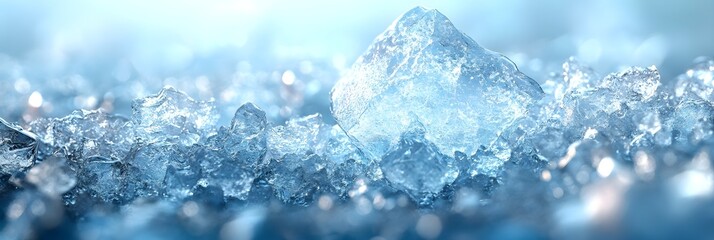 A texture of ice breaking apart with sharp, jagged edges.