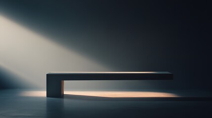 Obraz premium empty shelf with spotlights