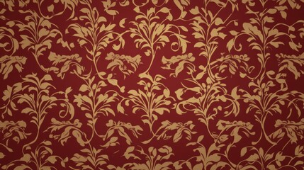 Elegant Gold Floral Damask Wallpaper Design (1)