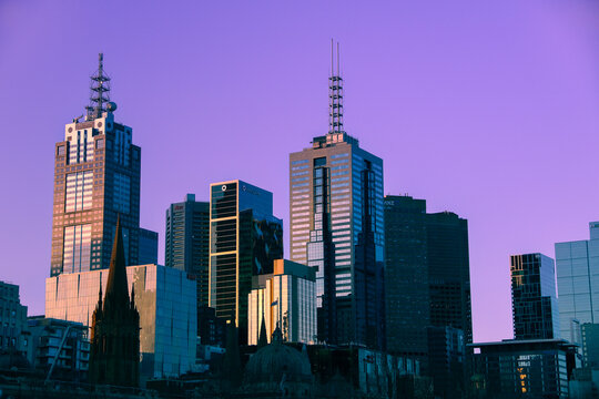 city skyline, the beautiful view of Melbourne 
