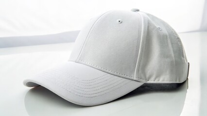Fototapeta premium White Baseball Cap