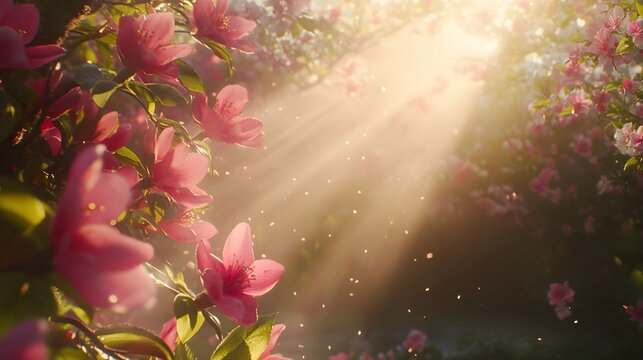 pink spring flowers