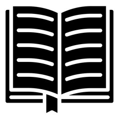book vector glyph icon