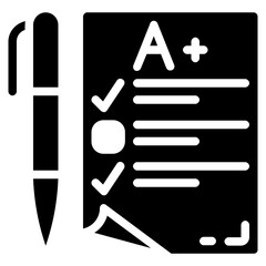 grades vector glyph icon
