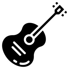 guitar vector glyph icon