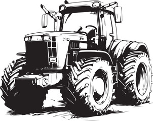 Naklejka premium tractor on a white background