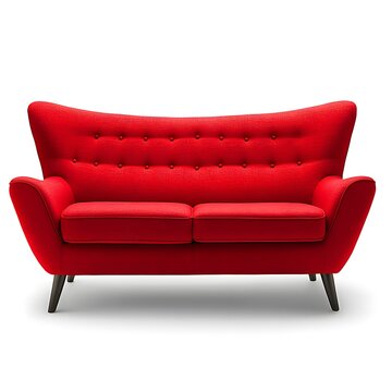 red leather sofa