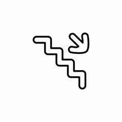 statistics decrease icon vector sign