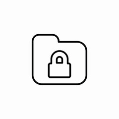 Lock security protection folder icon vector sign