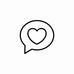 Heart message love icon vector sign