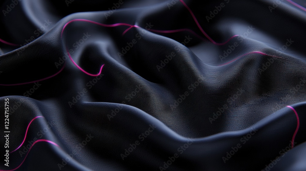 Canvas Prints a black and pink fabric with a pattern of lines
