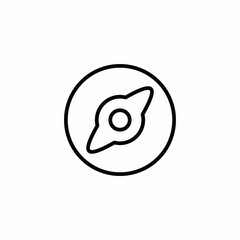 Compass direction navigation icon vector sign