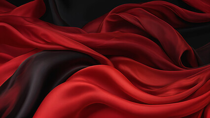 Obraz premium red and black satin fabric