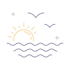 Majestic Sunset Glow Vector Icon Design