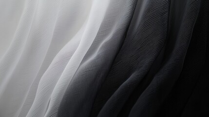 Fototapeta premium A black and white striped fabric with a white stripe