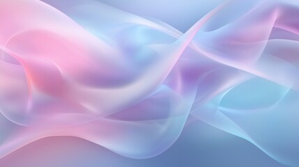 Fototapeta premium A colorful, flowing piece of fabric with a pink and blue hue