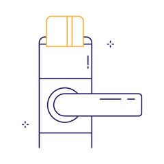 Smart Card Lock Vector Icon Design