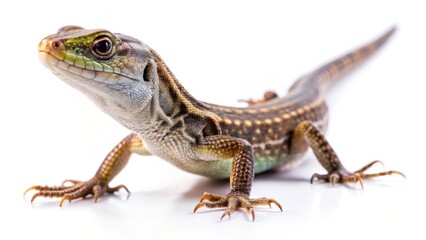 Fototapeta premium Lizard on White Background