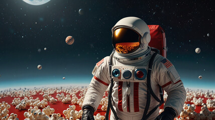 Naklejka premium astronaut in space