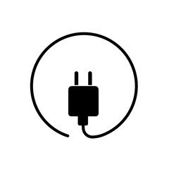 power plug icon. Charger icon